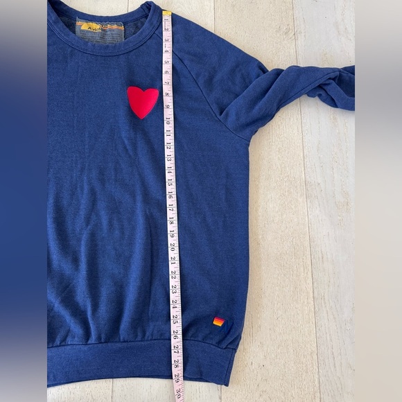 Aviator Nation Heart Embroidery Sweatshirt -Navy  Size 2XL ❤️ unisex - Picture 12 of 13